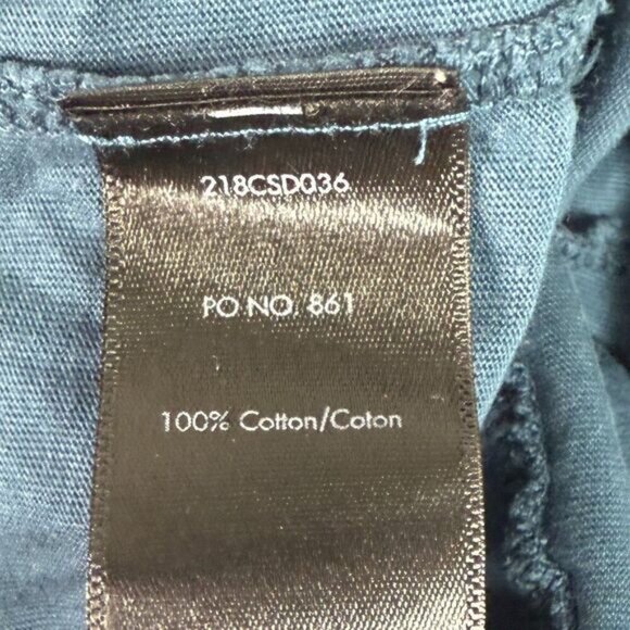 Elizabeth and James Welles Short Sleeve Cotton Crew Neck Maxi Dress Dark Teal S - Picture 8 of 8